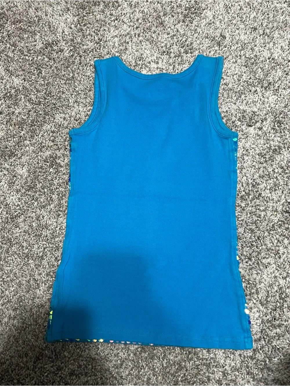 Girls Justice Blue Sequin Tank Top - Kids